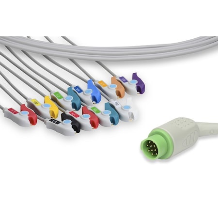 Fukuda Denshi Direct-Connect ECG Cable - 10 Leads Pinch/Grabber